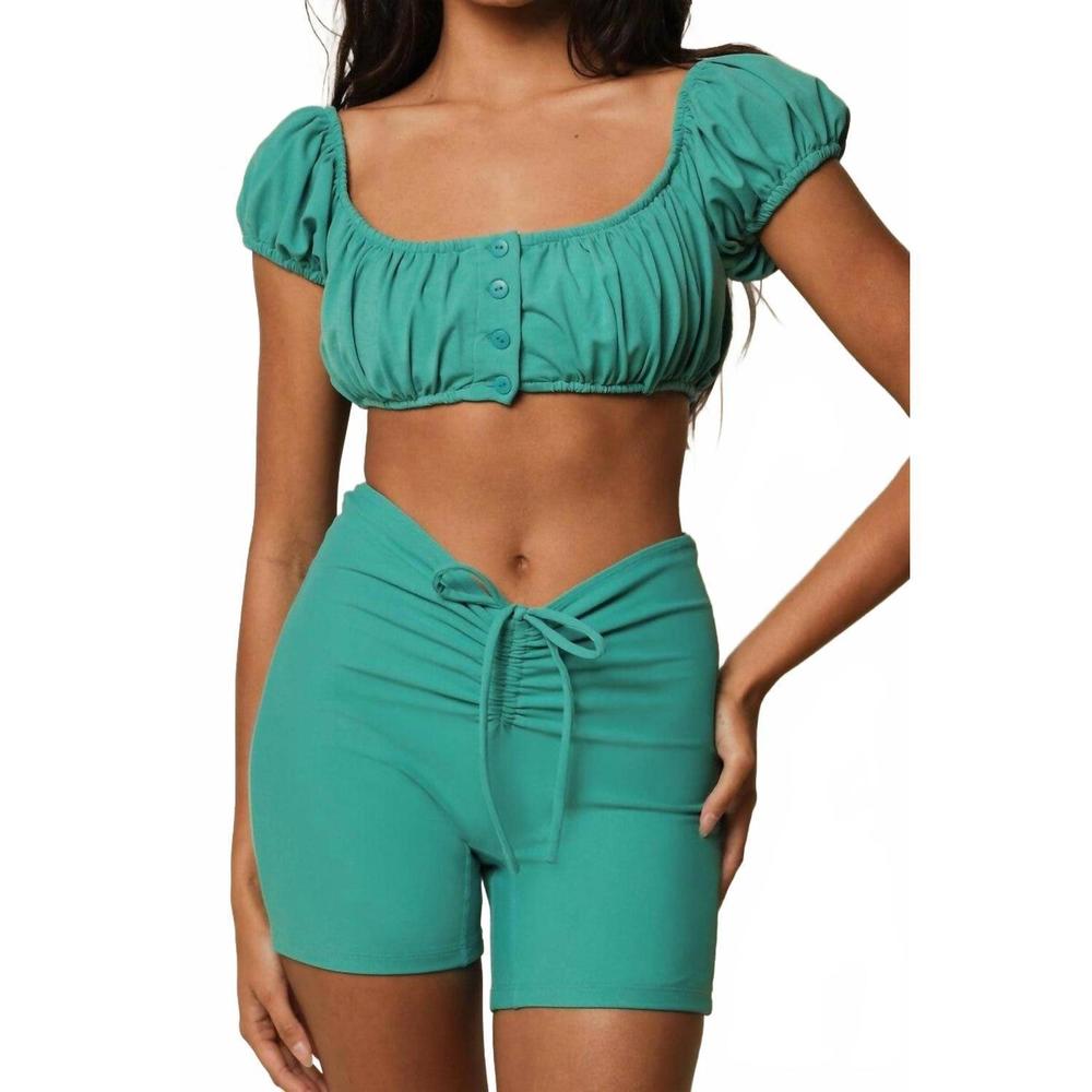 NEW MONTCE sydney midi short in teal